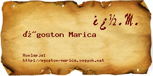 Ágoston Marica névjegykártya